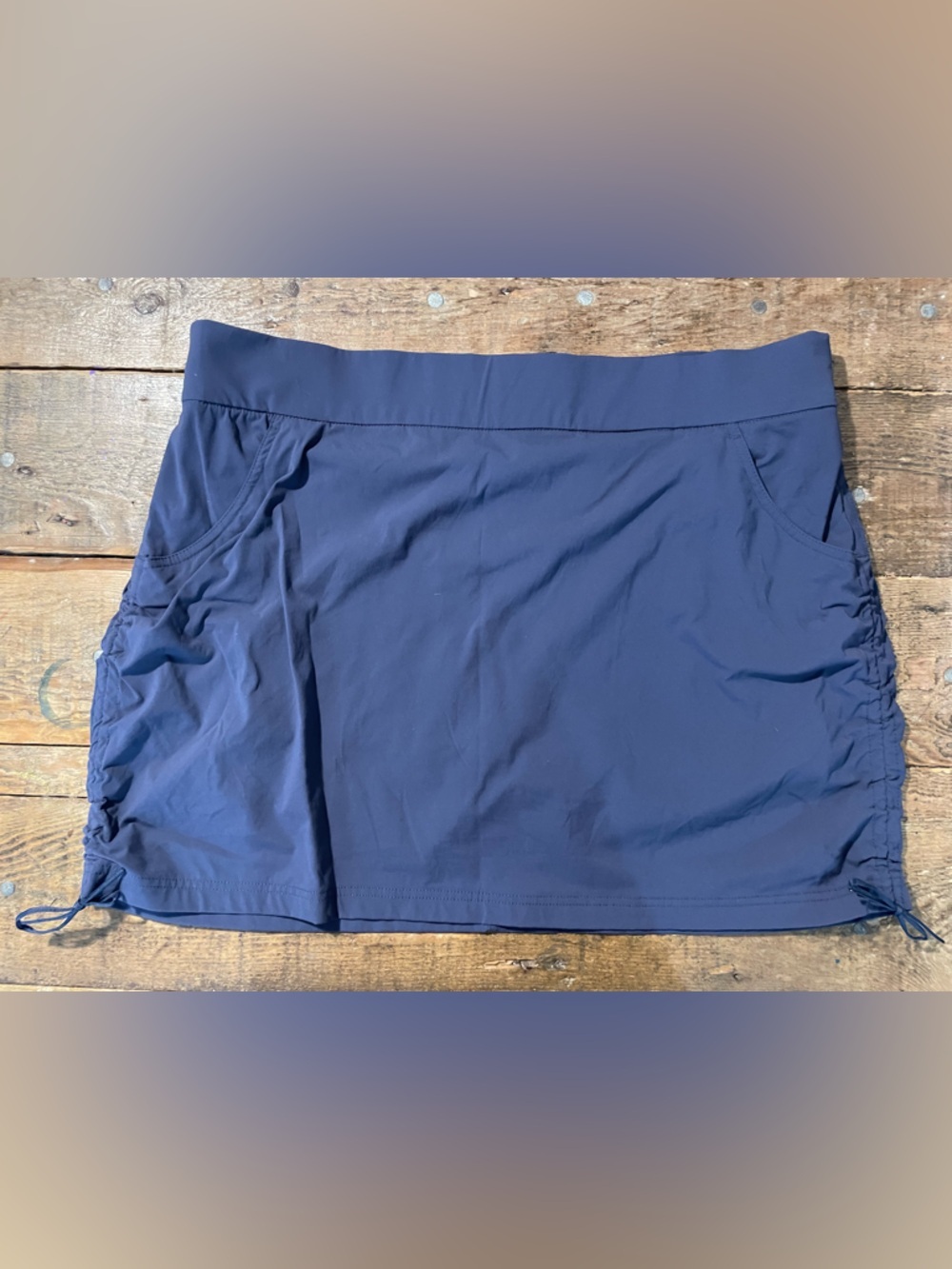 Navy Women's Athletic Skort with Side Drawstrings